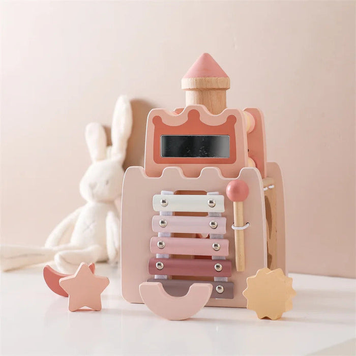 Montessori Toys Baby Wooden Castle Pink House