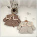 Baby Flower Motif Faux Fur Padded Coat