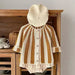 Baby Striped Knit Cardigan & Bloomer 2PCS Set