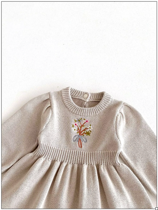 Girls Flower Bouquet Embroidery