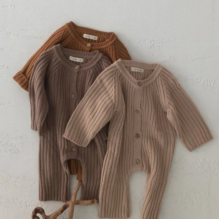 Baby Button Knit Romper Onesie