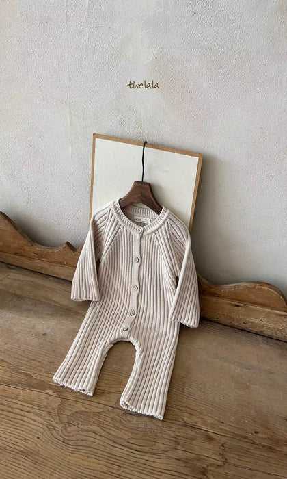 Baby Button Knit Romper Onesie