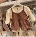 2pcs Siblings Baby Clothes Set - Big Sister Dress & Bodysuit