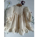 Girls A-Line Ruffle Linen Dress