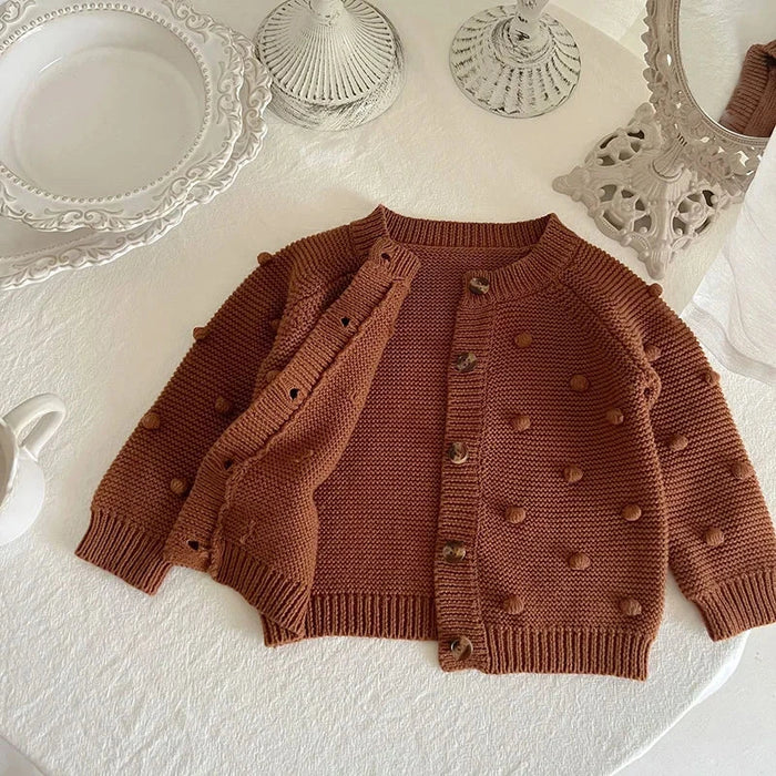 Baby Autumn Knit Bobble Cardigan