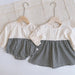 2pcs Siblings Baby Clothes Set - Big Sister Dress & Bodysuit