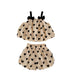 Baby Puffy Heart Print Top & Short Set