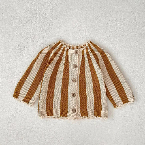 Baby Striped Knit Cardigan & Bloomer 2PCS Set