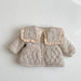 Baby Flower Motif Faux Fur Padded Coat