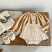 Baby Striped Knit Cardigan & Bloomer 2PCS Set