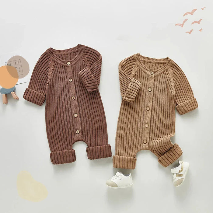 Baby Button Knit Romper Onesie