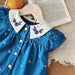 Baby Denim Embroidered Top and Short Set