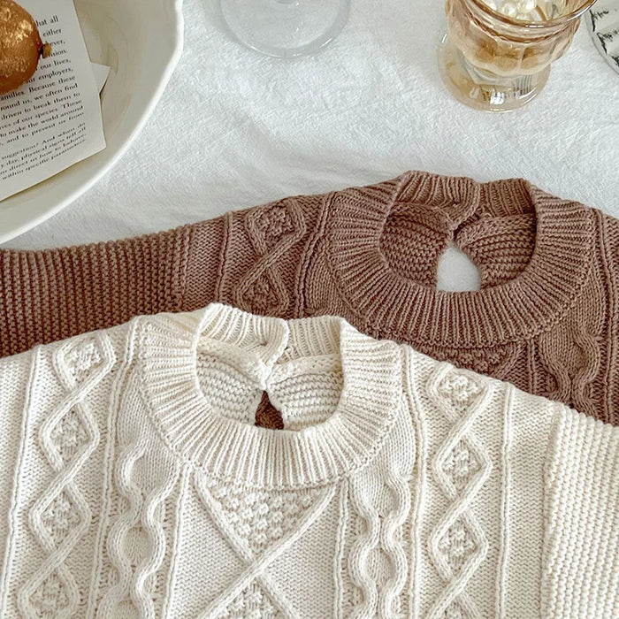 Baby Cable-Knit Bodysuit Dress