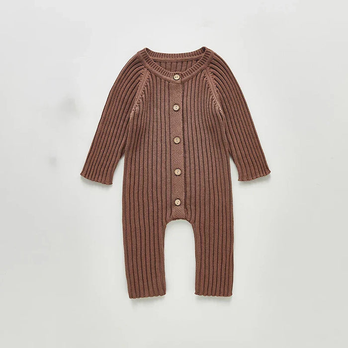 Baby Button Knit Romper Onesie