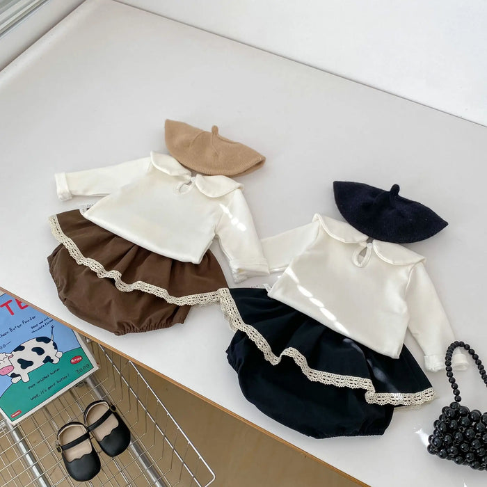 Baby Bowknot Bloomer Skirt Set