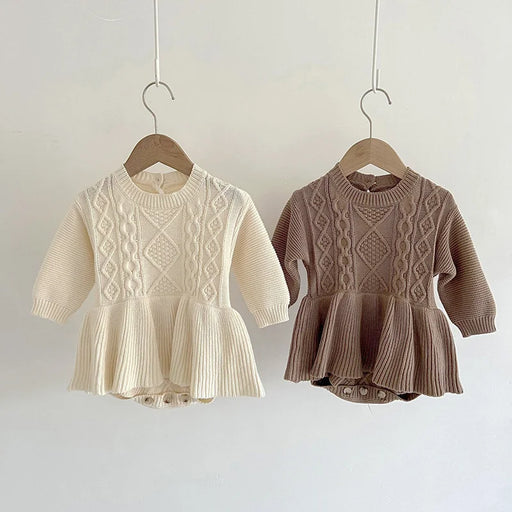 Baby Cable-Knit Bodysuit Dress