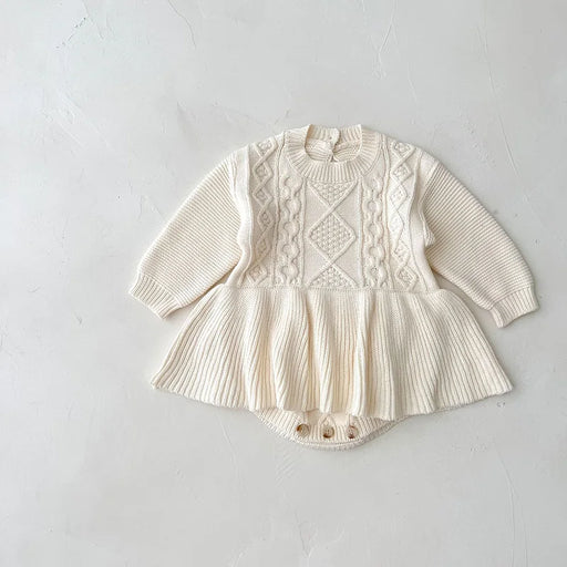 Baby Cable-Knit Bodysuit Dress