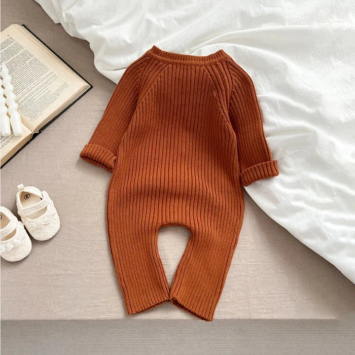 Baby Button Knit Romper Onesie