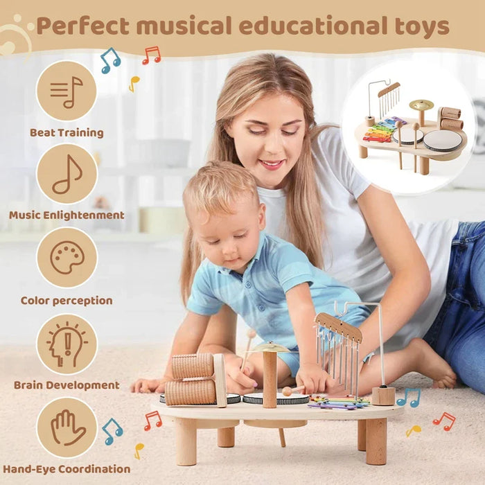 Baby Wooden Musical Instruments - Montessori Toy Set