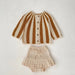 Baby Striped Knit Cardigan & Bloomer 2PCS Set