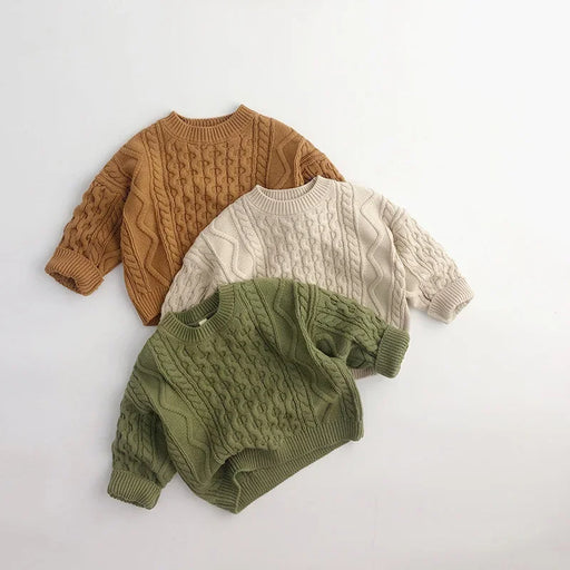 Kids Cable-Knit Wool Pullover