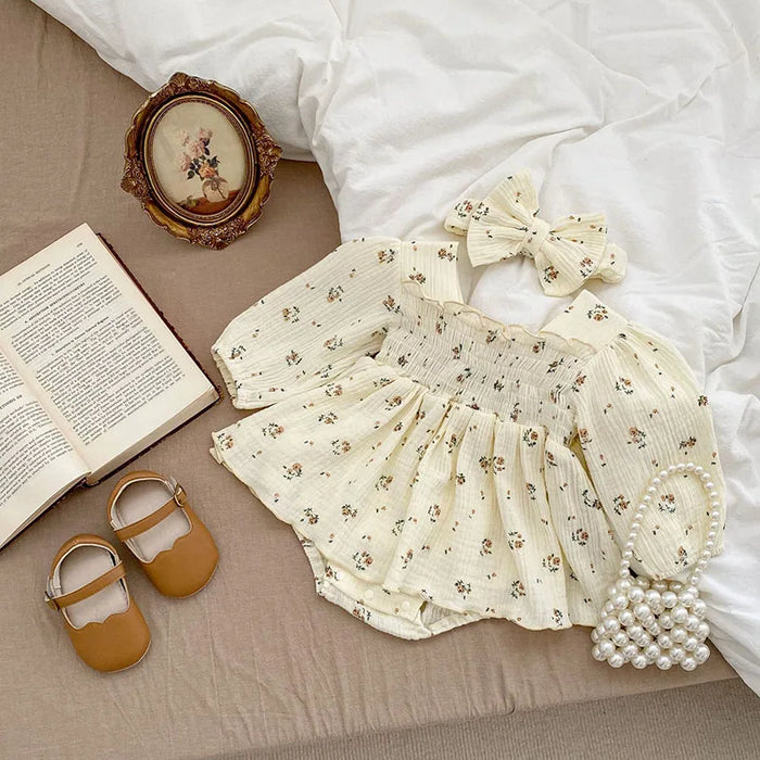 Baby Girl Dress Set - Dress, Skirt & Camisole With Hat